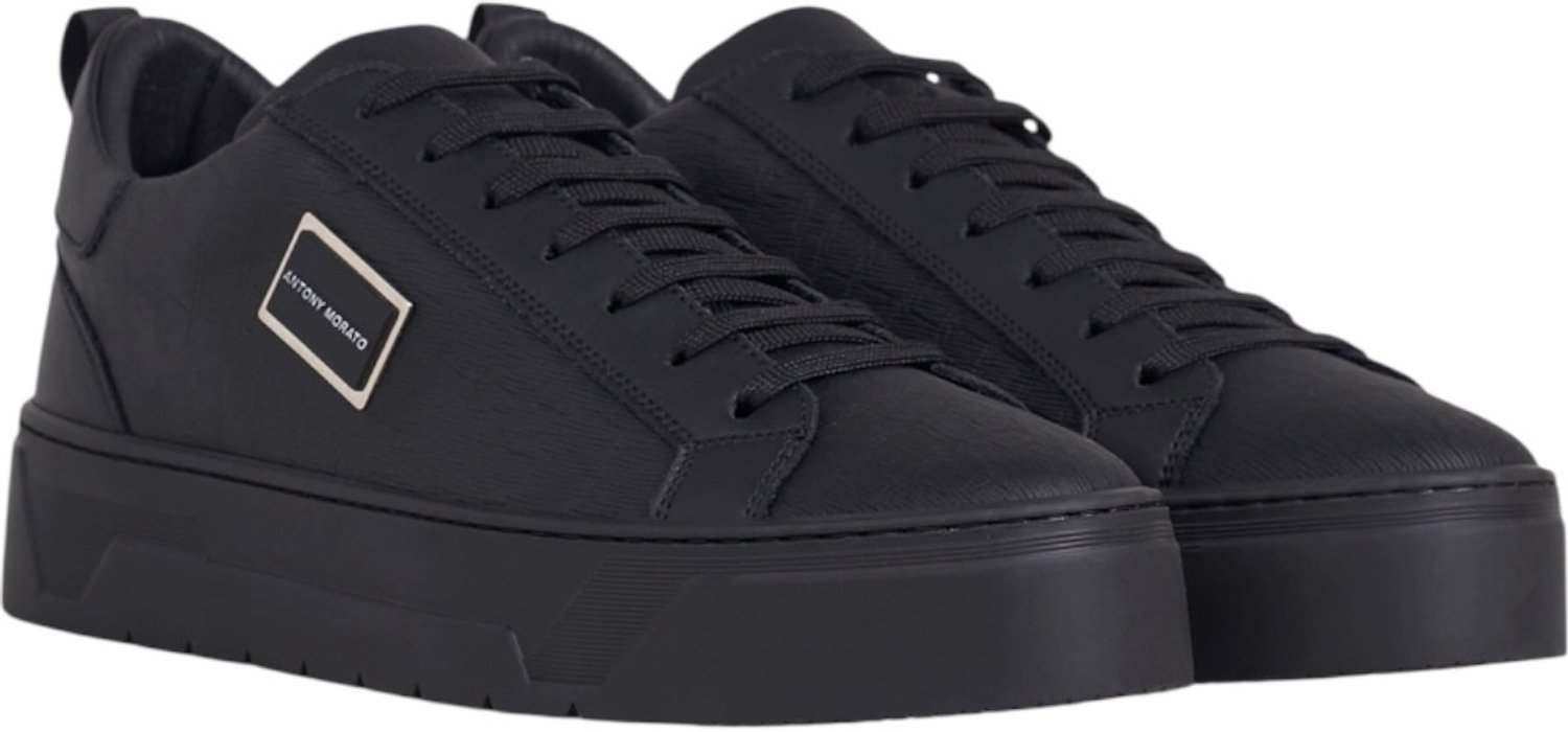 Antony Morato Mmfw01715 Sneakers Heren - Leren Sneaker - Zwart - Maat 43
