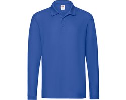 Fruit of the Loom - Premium Long Sleeve Polo - Royal Blue - XL