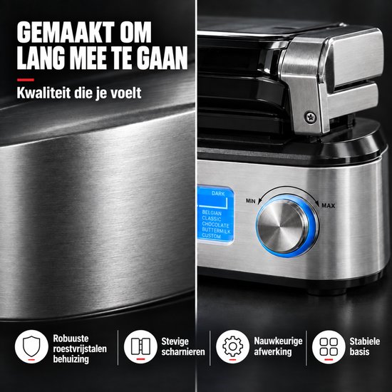 Gastroback - Advanced Control wafelijzer - 2 wafels tegelijk - 1600 Watt — afbeelding 3