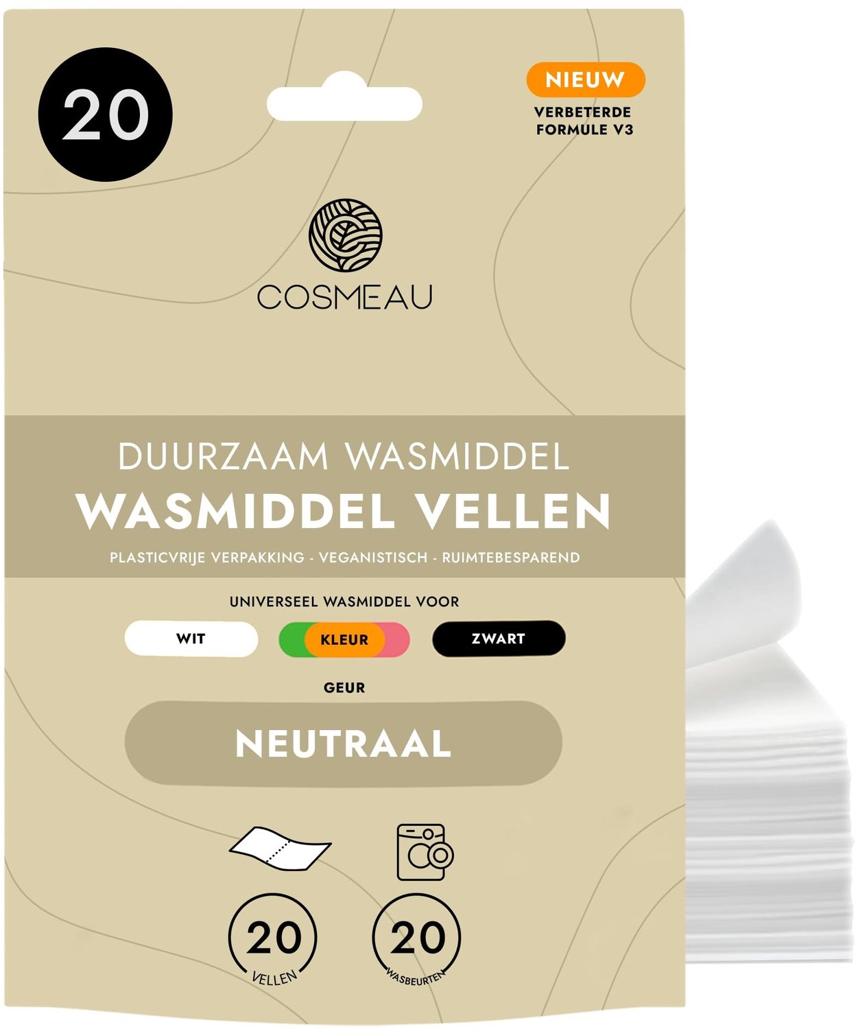 Biodegradable Wasstrips - Duurzaam en Reisvriendelijk - 20 Strips