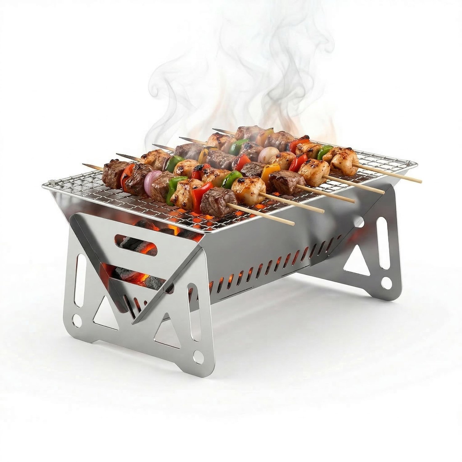 Mini Charcoal Grill - Draagbare Vouwbare Grill voor Camping en Tuin