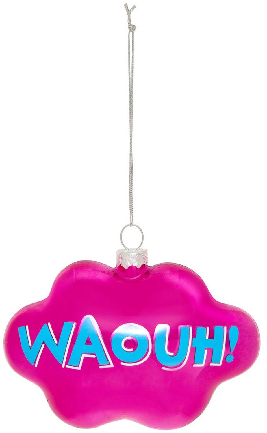 Feeric lights & Christmas Waouh-hangsieraden in de vorm van een wolk van roze glas, 8 cm Rose