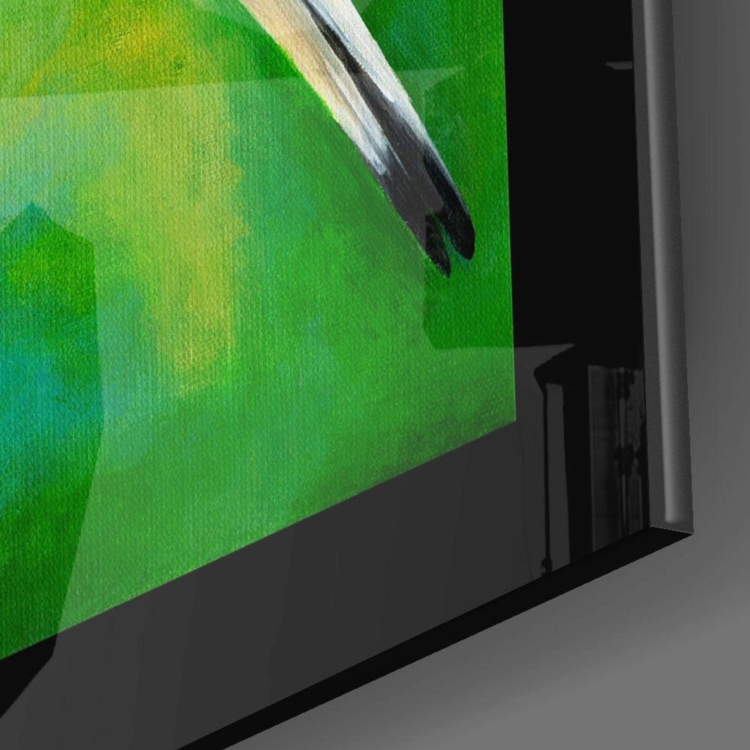 Insigne Art Glasschilderij – Vogel op Tak – Moderne Kunstdecoratie Meerkleurig