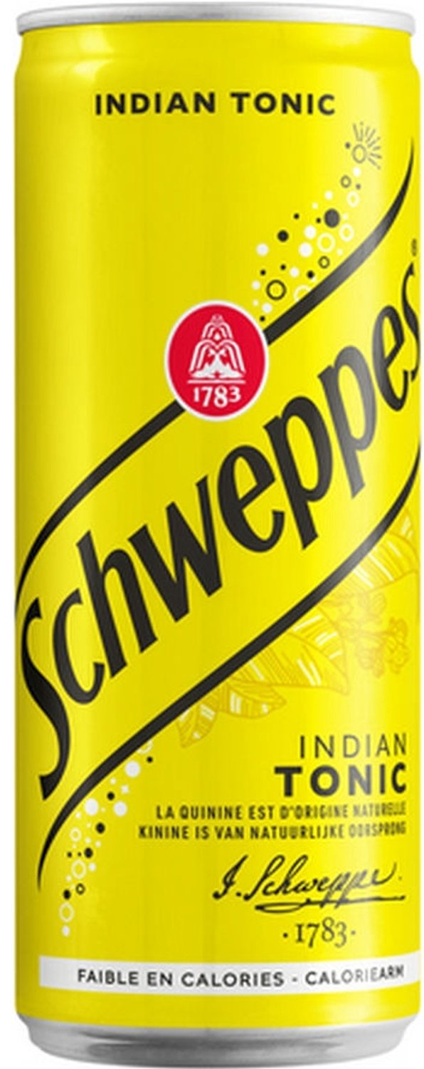 Schweppes Tonic blik, 33 cl 24 stuks