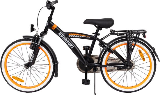 Aventuri Roady 3.0 Jongensfiets 20 Inch - Kinderfiets voor 6 tot 8 Jaar - 1 Versnelling - Zwart/oranje — afbeelding 5