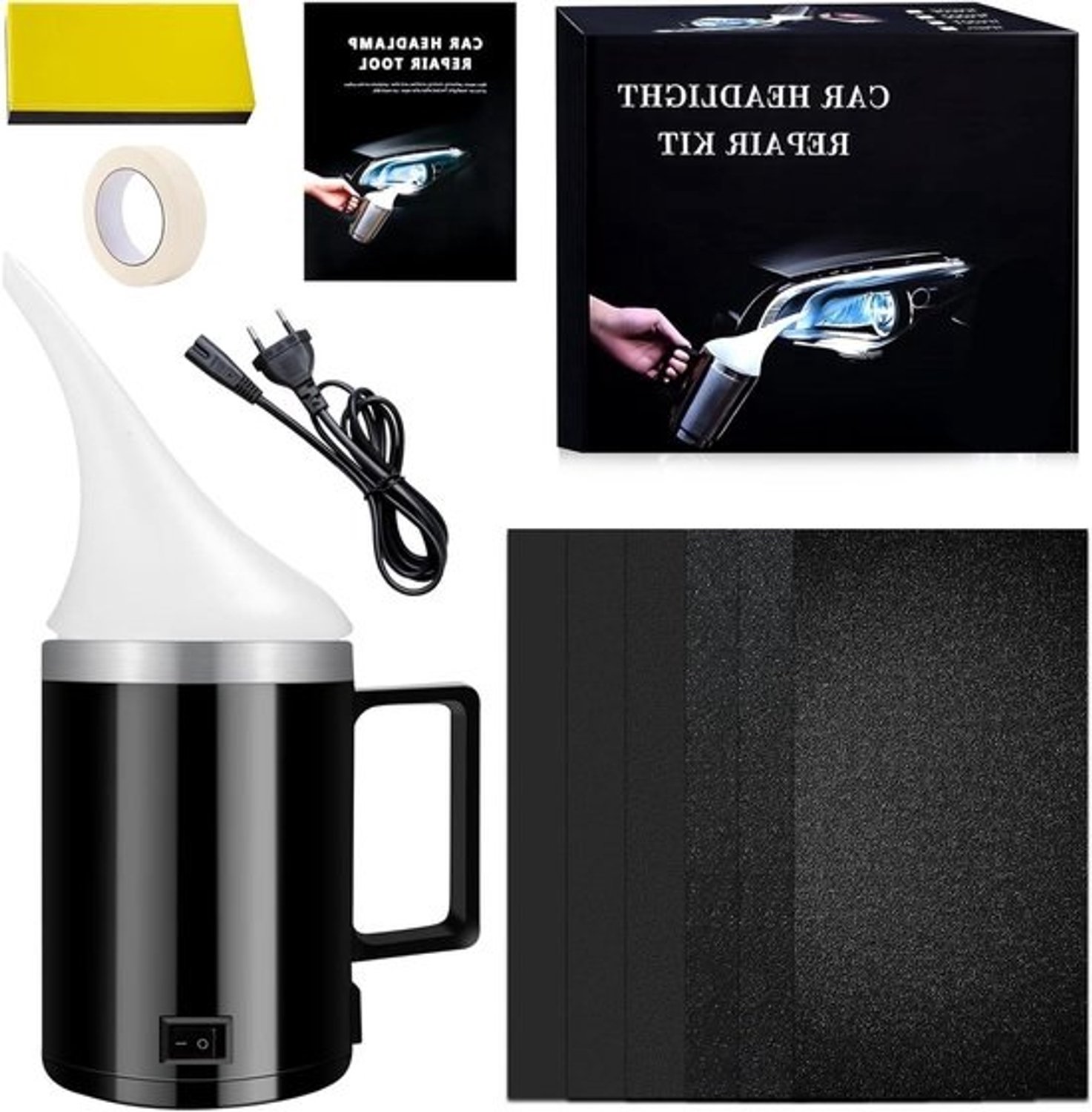 Koplamprestauratieset - Koplampen herstellen - Auto-onderhoud - Tegen vergeling - 21 x 173 x 89 cm - N.v.t.