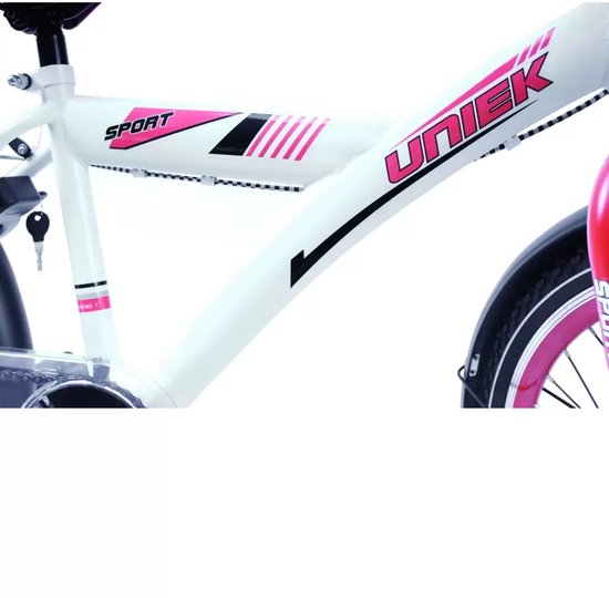 Kinderfiets Uniek Funride (V-Brake + Cb) J 24'' 1V Wit / Rood — afbeelding 3