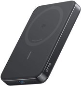 Anker MagGo Powerbank - 10.000mAh - Qi2 - Gecertificeerd 15W Draadloos Opladen - Magnetisch en Ultradun - Inclusief USB-C naar USB-C Kabel - Zwart