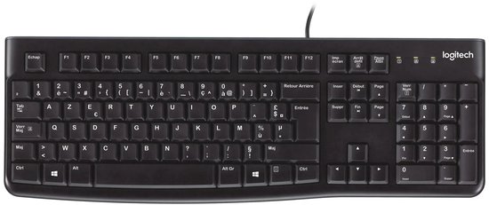 Logitech K120 - Toetsenbord - AZERTY BE - ISO - Bedraad - Zwart