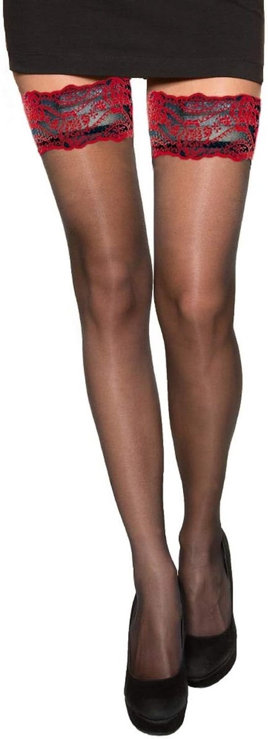 Dames Hold-up Kousen Dunne Nylon 20D Zelf Fixerend Rood