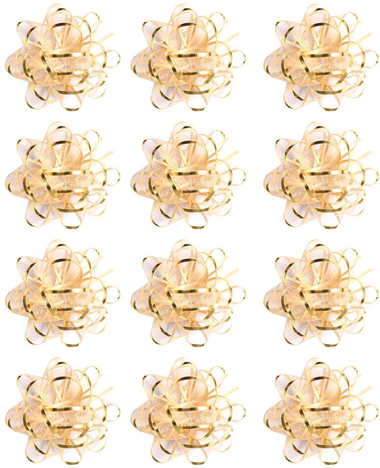 Set van 12 Gouden Zelfklevende Geschenkstrikken voor Diverse Gelegenheden