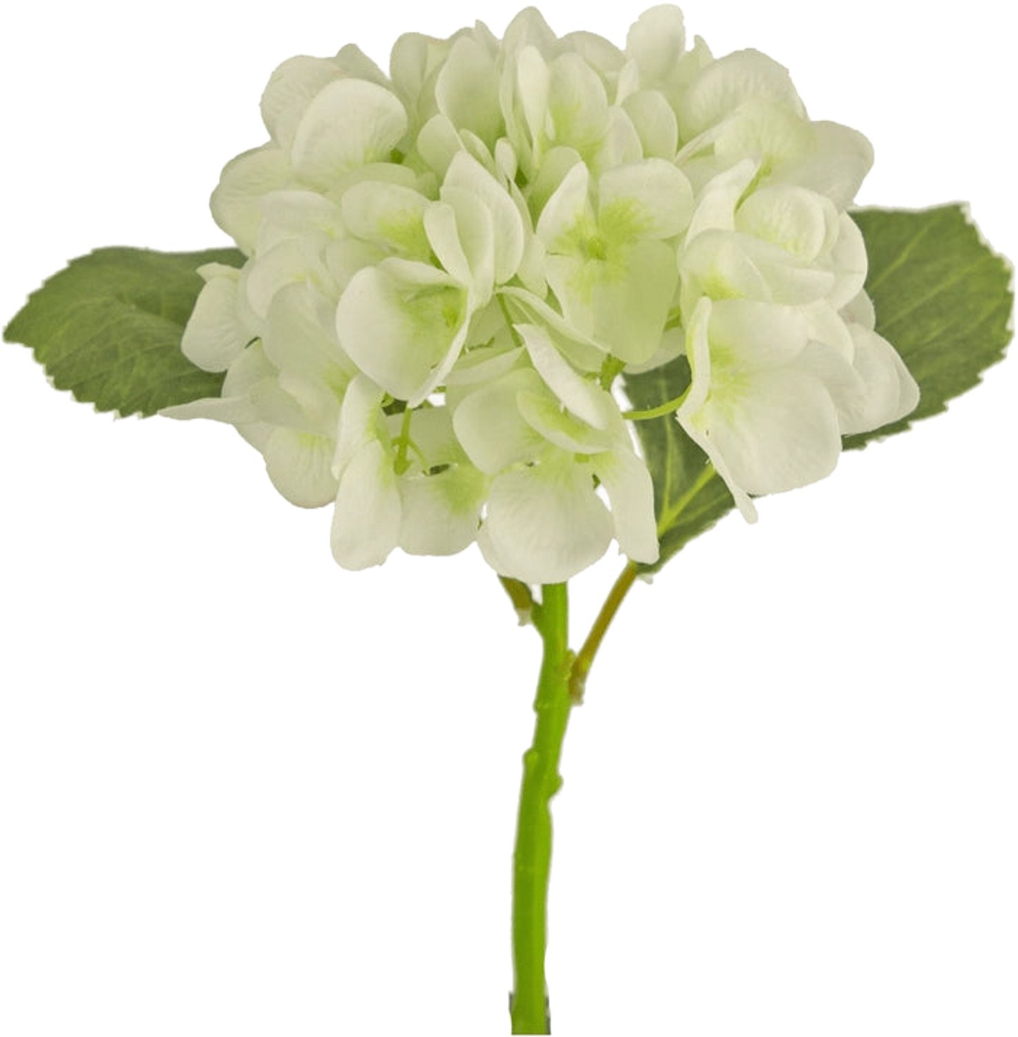 Easyplants | Kunstbloem Hortensia 34 cm wit | Zijde | Nepbloemen | wit | Onderhoudsvrij | Kant-en-klaar