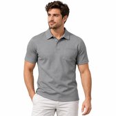 Modern Poloshirt - Lichte Stretch - Polo Heren - Grijs