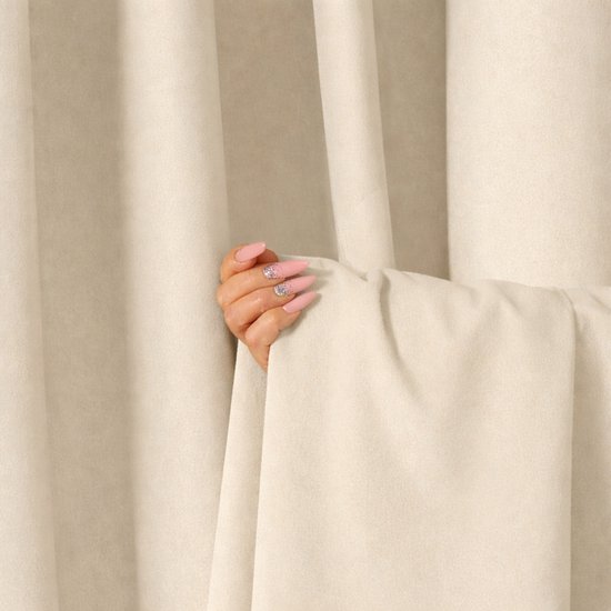 Verduisterende Gordijnen Matt Velvet Beige 120x105cm - Stijlvol & Functioneel