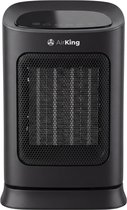 AirKing Elektrische Kachel met ventilator - Compacte Keramische kachel met touchscreen - ventilatorkachel 2 Standen 900 en 1800 Watt - Kantelbeveiliging - Draagbaar