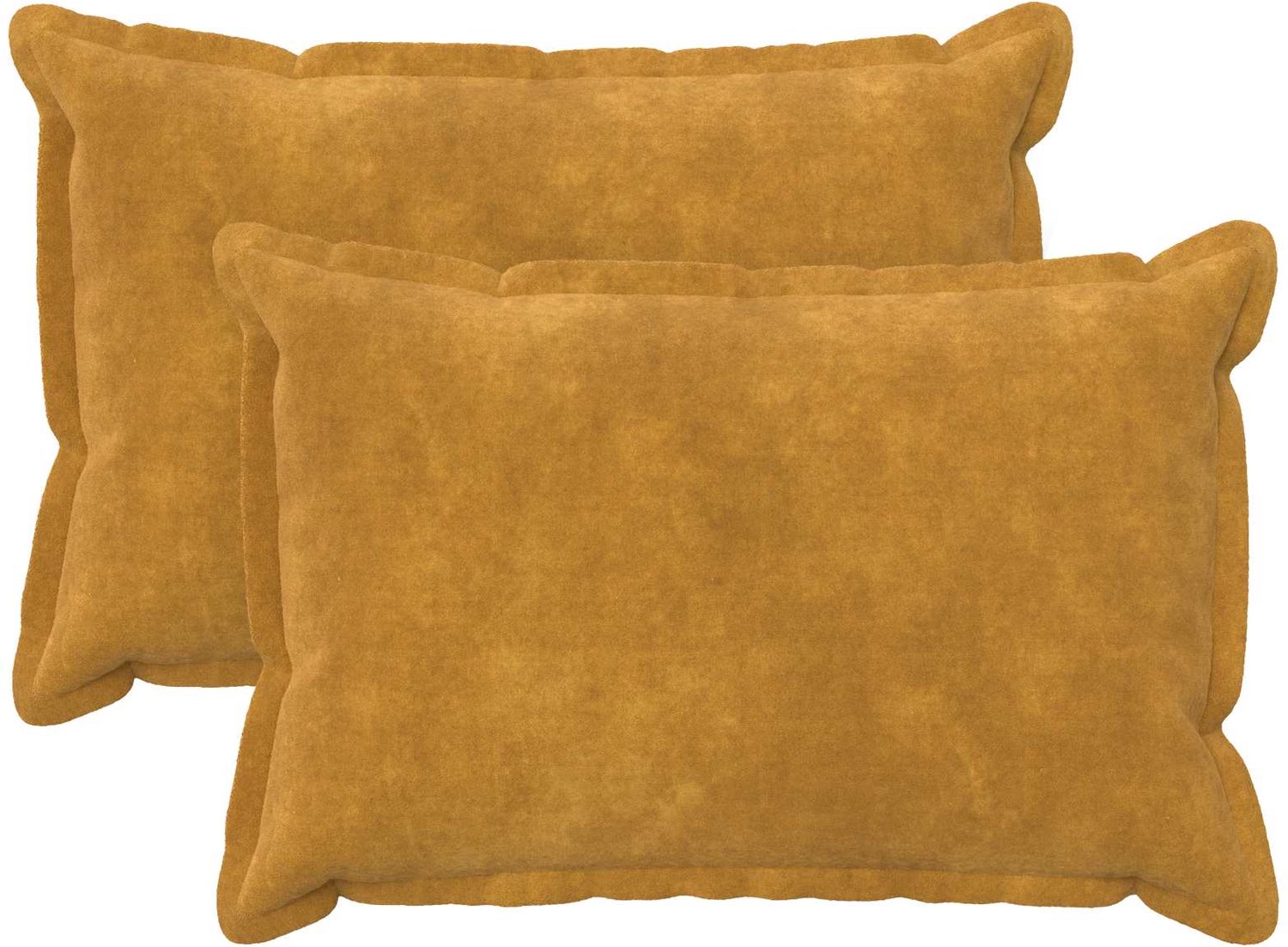 vidaXL Dekenkussen - 2 - st - HOUTEN - Geel - 50 - x - 70 - cm - Microfiber - Fleece