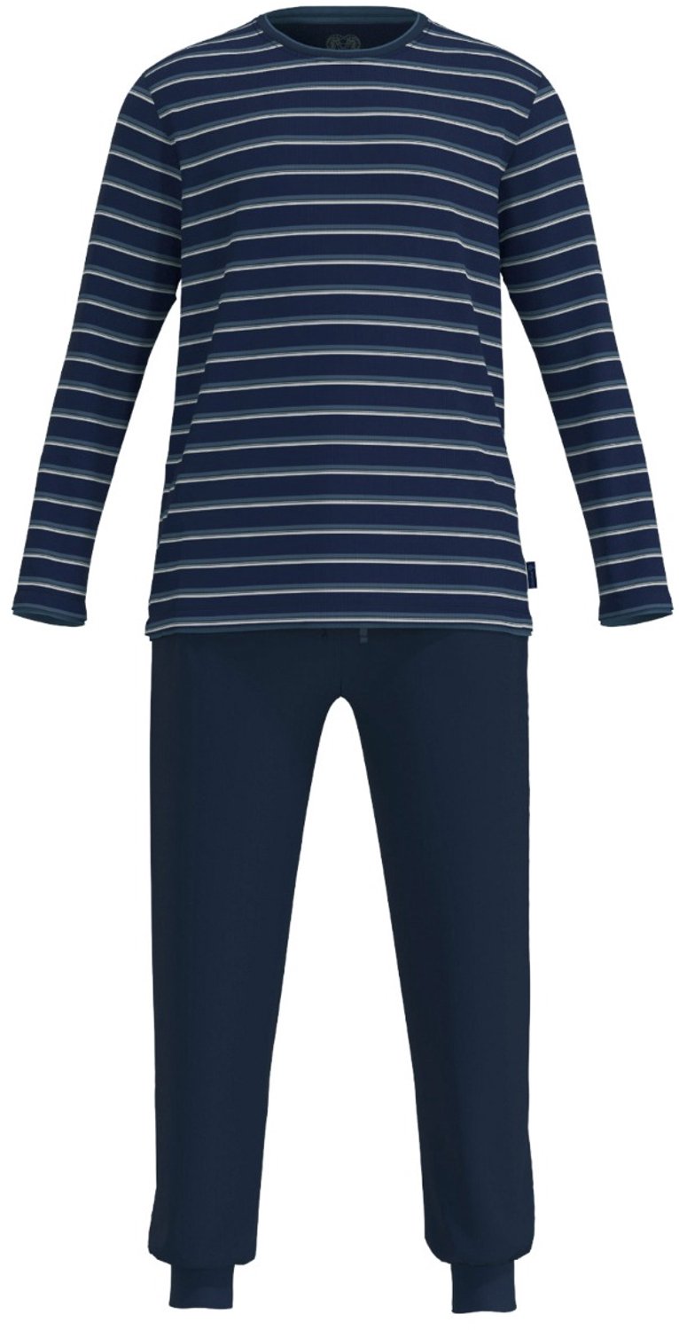 CECEBA heren bamboe pyjamaset lang stripes blauw