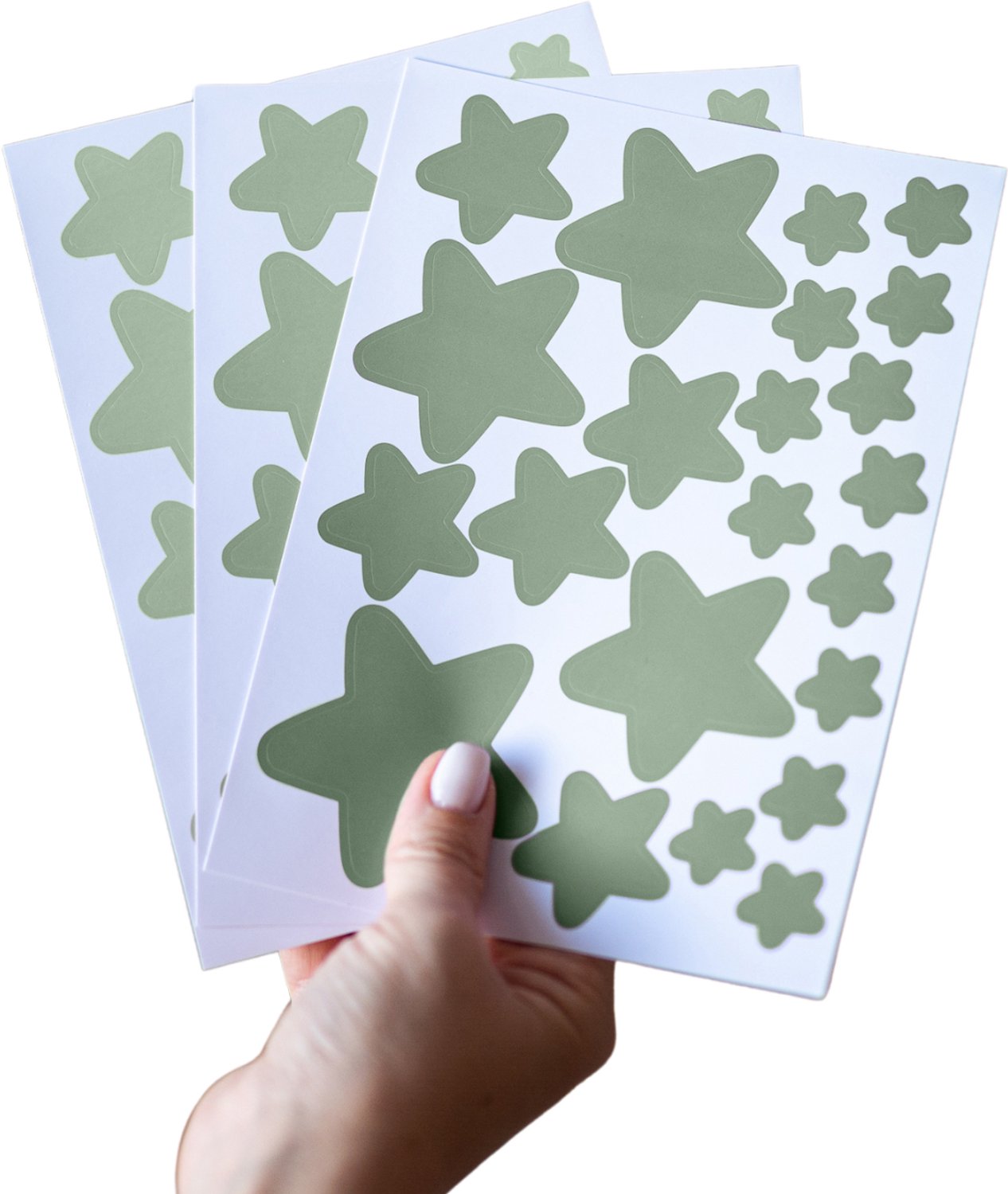 LILIMAUS Muurstickers kinderkamer - 132 sterren - zelfklevend - groen