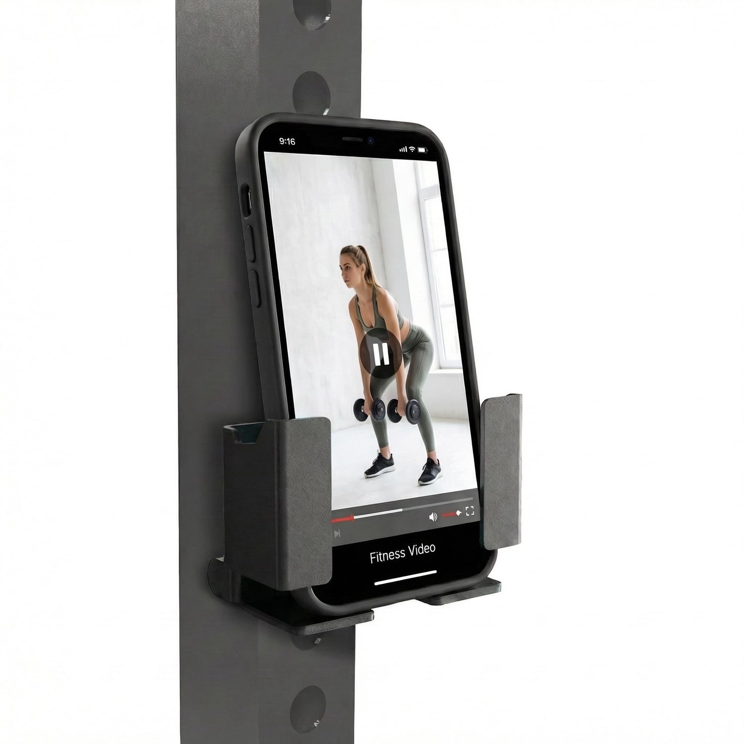 Smartphonehouder voor Power Rack met Eenvoudige Montage