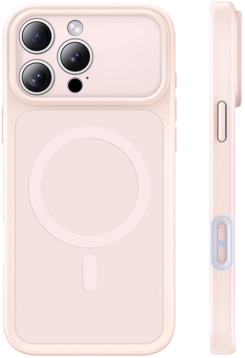Beschermhoes voor iPhone 16 Pro Max, schokbestendig, matte achterkant, titaniumgoud