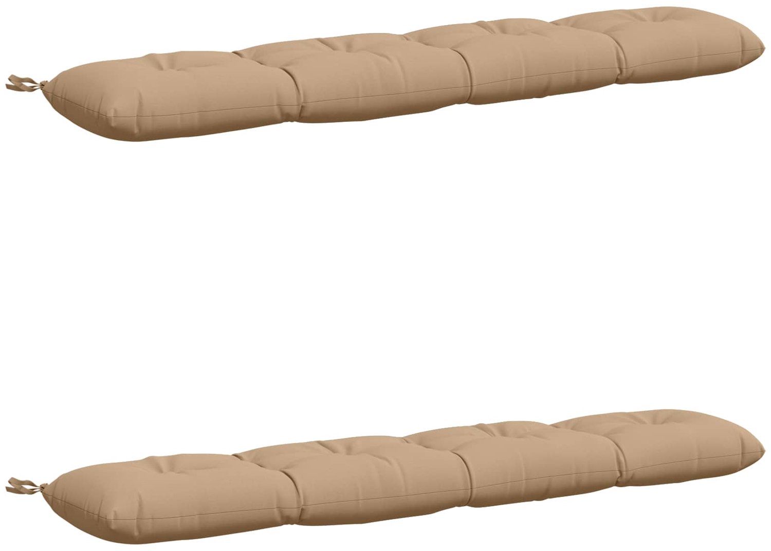 vidaXL Bankkussens - VIANEN - 2 - st - 100% - Polyester - Zand - 160 - x - 30 - x - 12 - cm