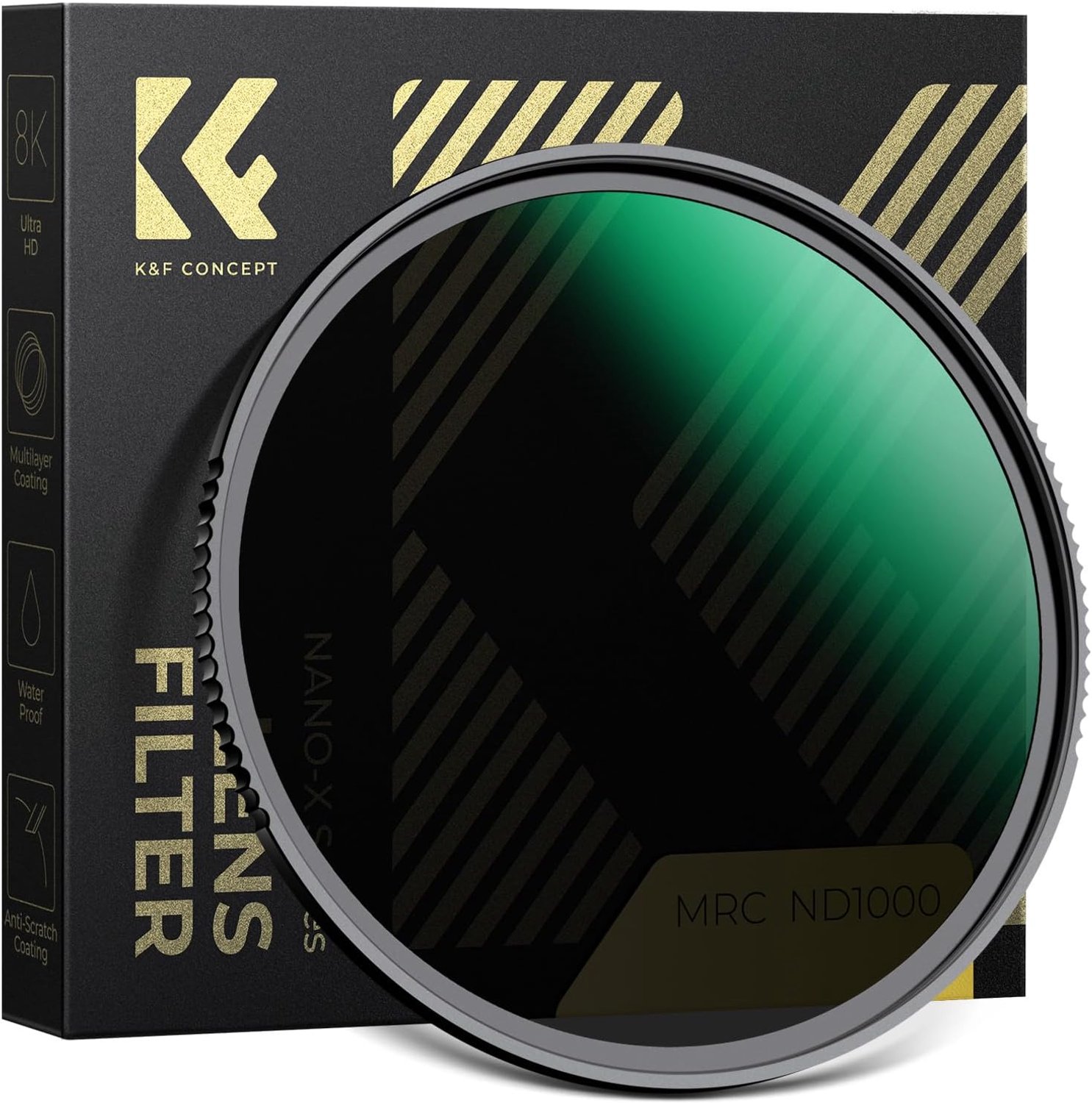 K&F CONCEPT ND1000 77mm Filter: 10 Stops Lichtreductie