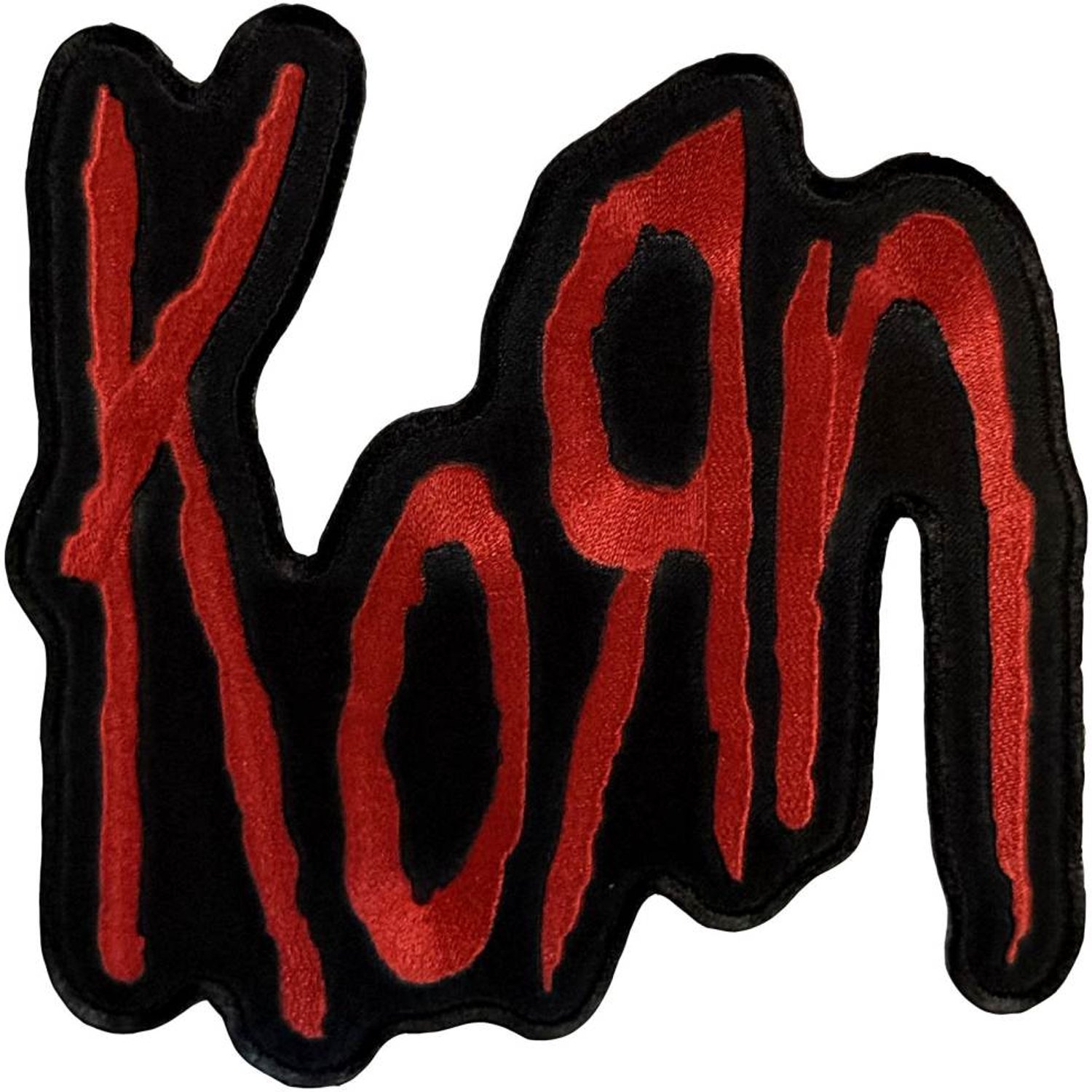 Korn - Logo Patch - Zwart/Rood