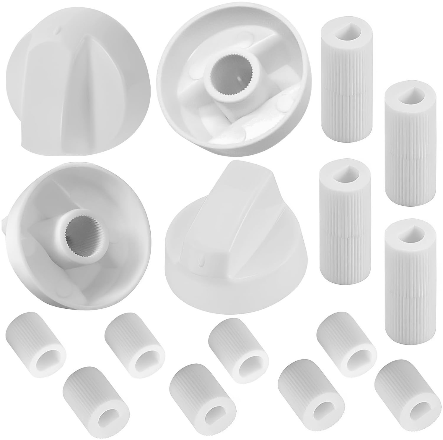 Set van 4 Universele Fornuis Knoppen met Adapters