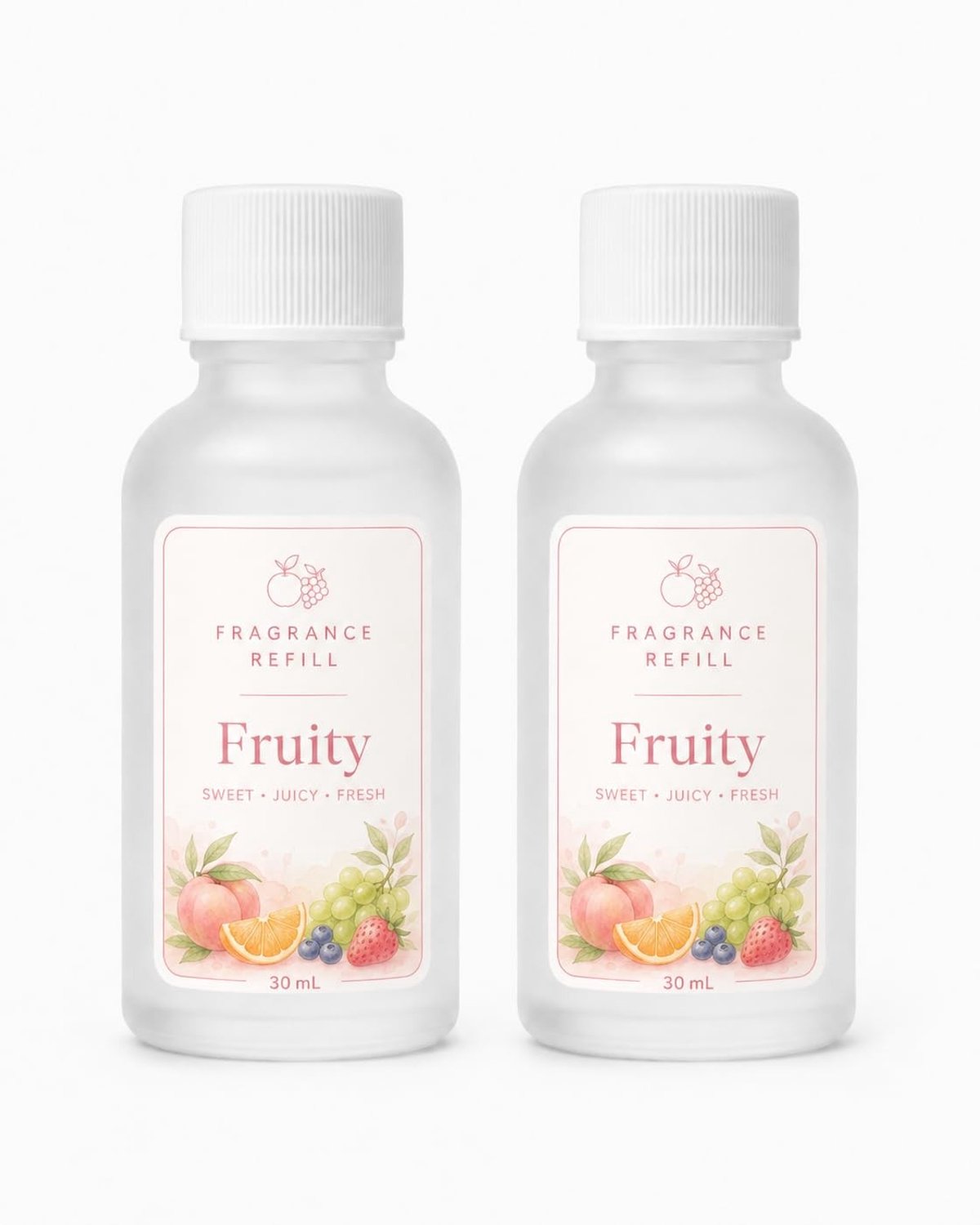 Navulling voor Auto Luchtverfrisser met Fruitige Geur 2 x 30 ml
