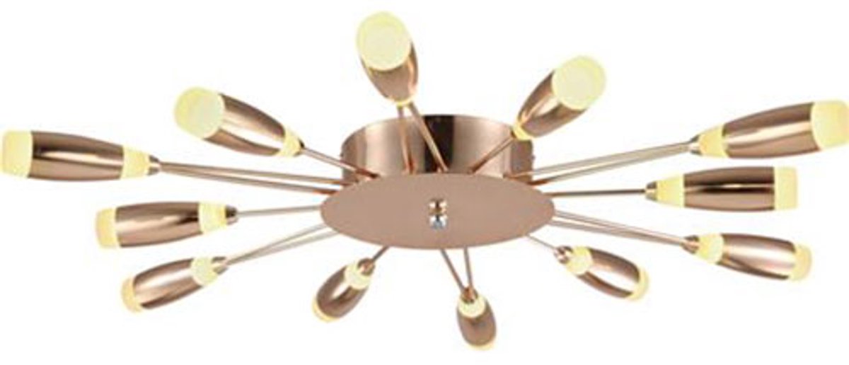 LED Plafondlamp - Plafondverlichting - Fave - 62W - Natuurlijk Wit 4000K - Koper Aluminium