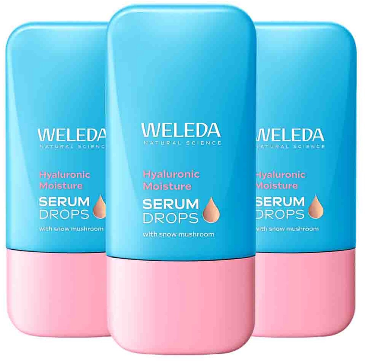 WELEDA - Serum Drops Hyaluronic Boost - 3 x 30 ml - Voordeelverpakking