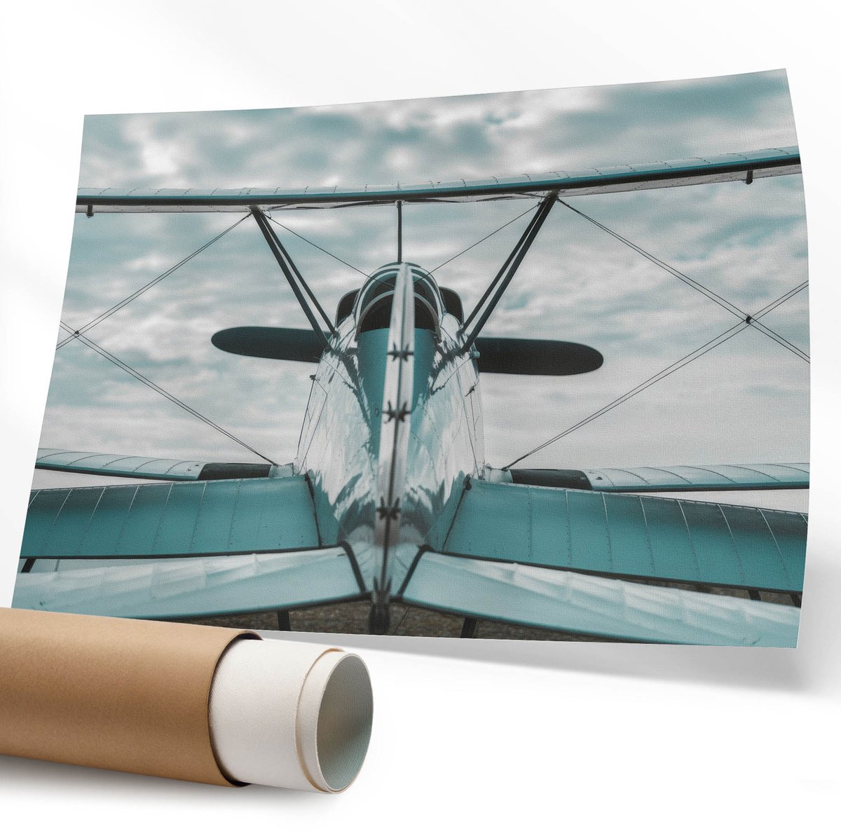 Coloray Polycanvas Wandposter - Vrouw Op Het Strand, Fotografie - 594 x 840 mm - Wit Motief - Rechthoek - Wandkunstwerk - Slaapkamer - Klassiek