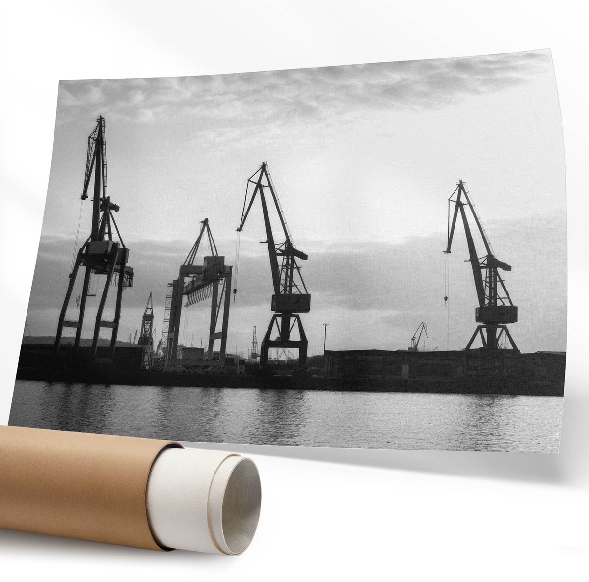 Coloray Polycanvas Wandposter - Kleurrijke Vlekken, Waterverf - 594 x 840 mm - Blauw Design - Rechthoek - Canvasposter - Woonkamer - Expressief