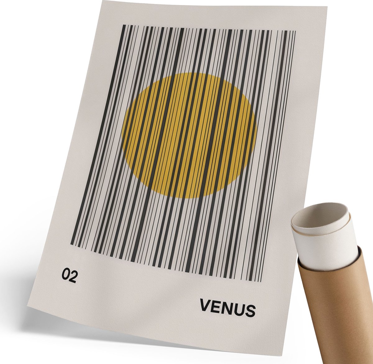 Coloray Polycanvas Poster - Venus 02, Poster - 210 x 297 mm - Romig Wandposter - Rechthoek - Decoratieve poster - Woonkamer, Slaapkamer, Kantoor - Modern