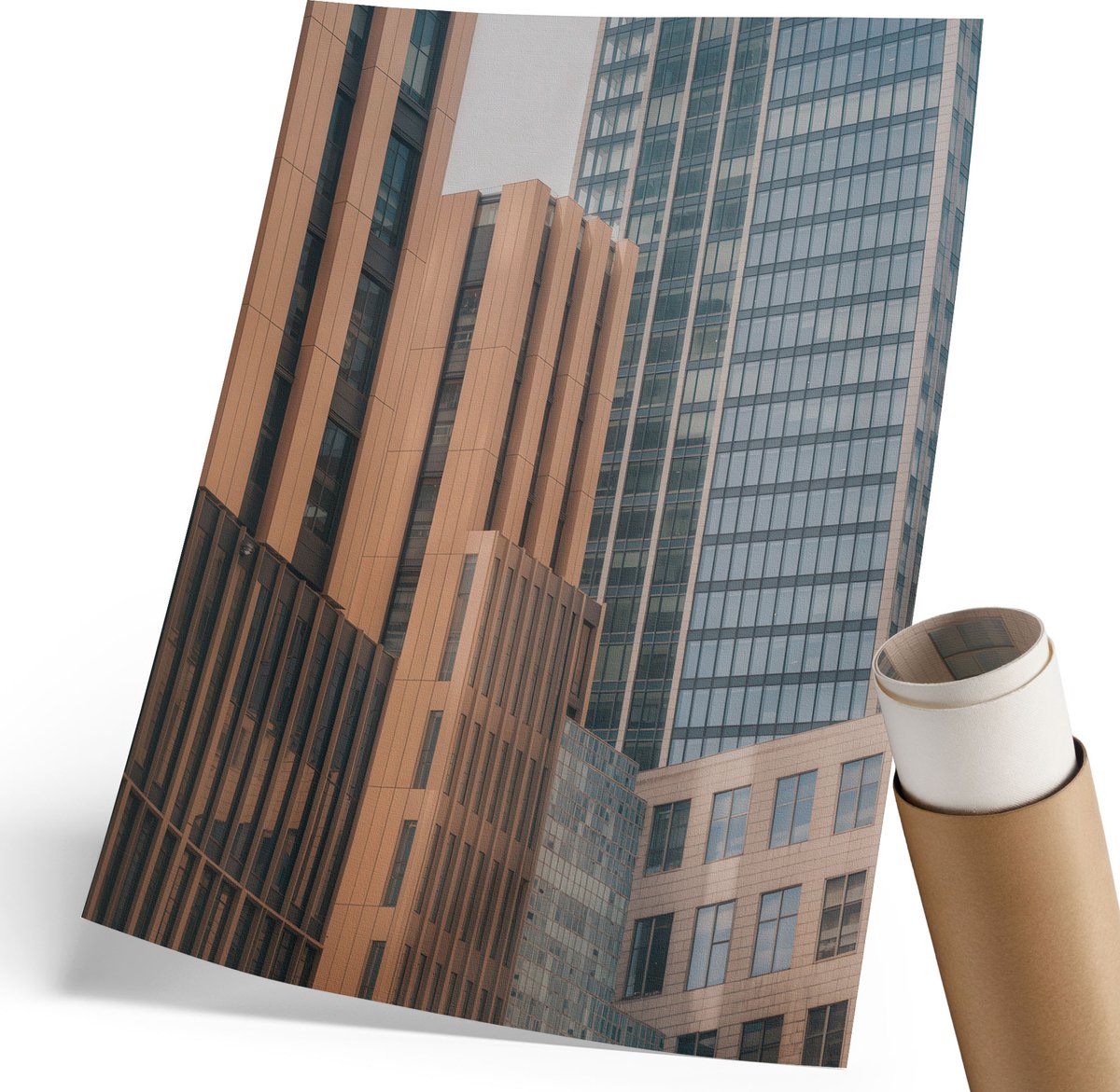 Coloray Polycanvas Poster - Moderne Architectuur, Fotografie - 210 x 297 mm - Grijs Wanddecoratie - Rechthoek - Decoratieve poster - Woonkamer, Slaapkamer, Kantoor - Industrieel