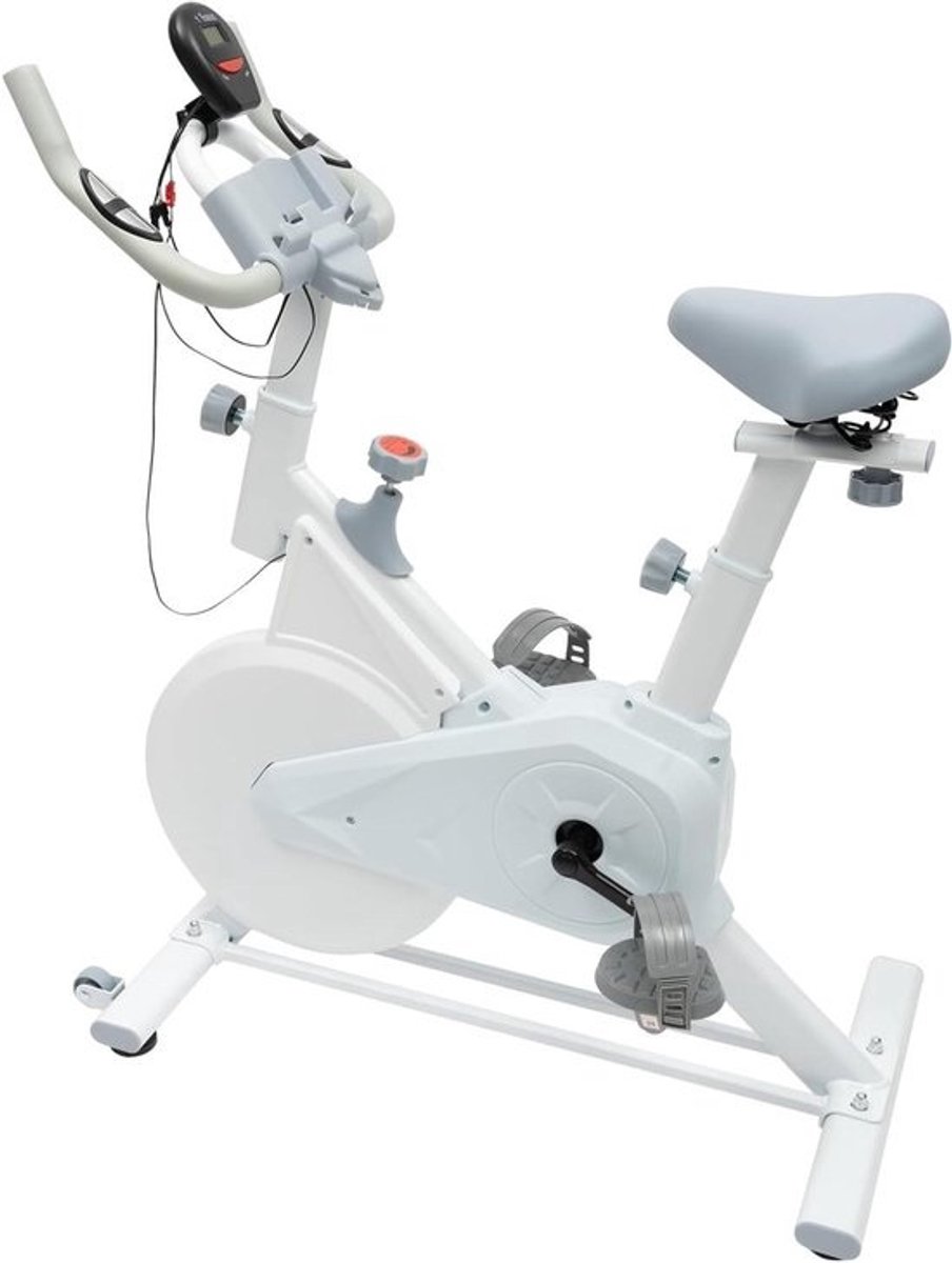 Hometrainers Fiets - Indoor Fiets - Binnen Trainen - Stille Weerstandsblokken - 85 x 45 x 110 cm - Wit
