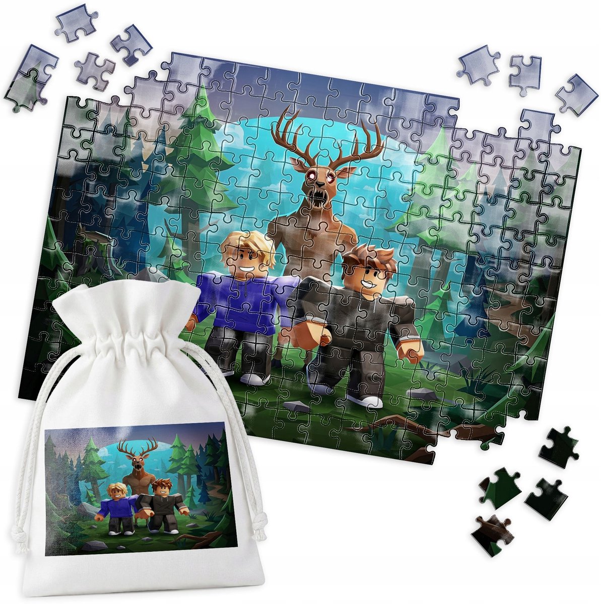 Houten Puzzel - Bosdieren, 192 stukjes