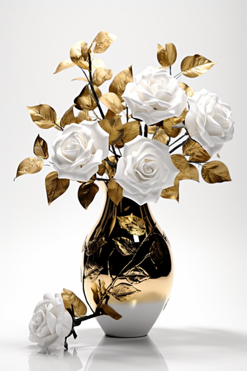 Rozen Poster - Goude - Decoratie - Wanddecoratie - posters - formaat 70x100cm - L761BY