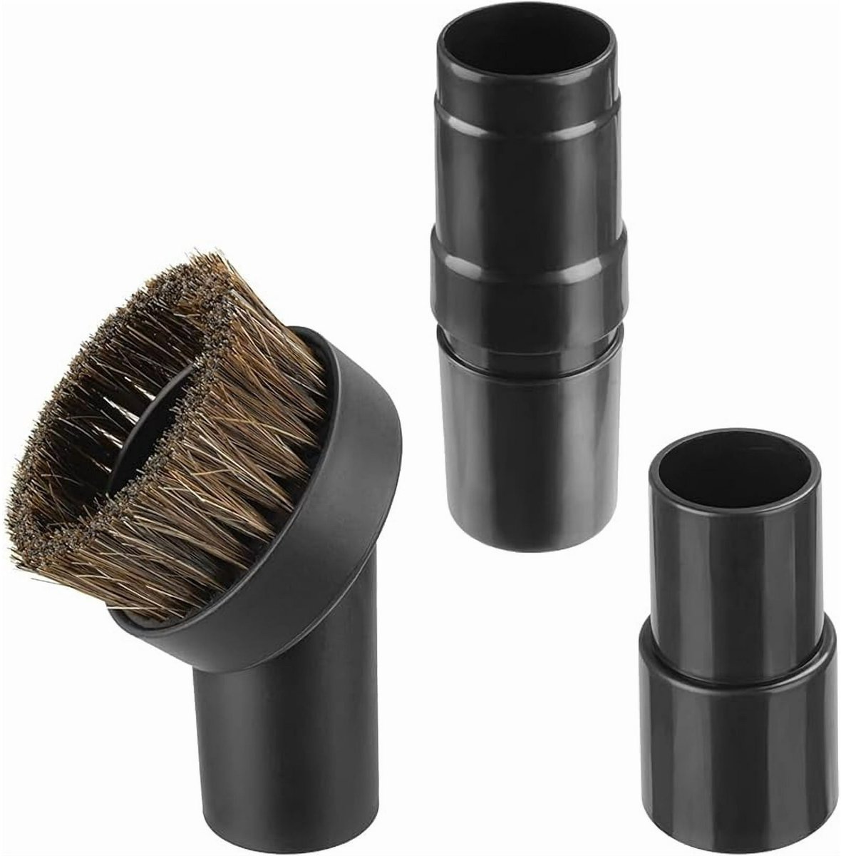Set van 3 borstelkoppen van paardenhaar voor de stofzuiger, inclusief adapter voor de stofzuigerslang, geschikt voor Shark stofzuigeraccessoires.