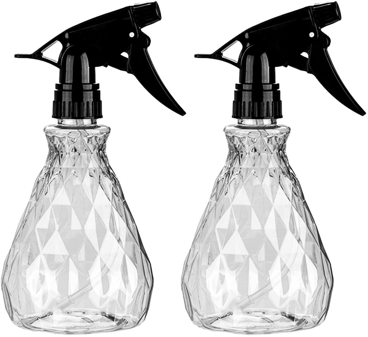 Set van 2x Merkloze Spuitflessen 500ml - 2 standen, transparant