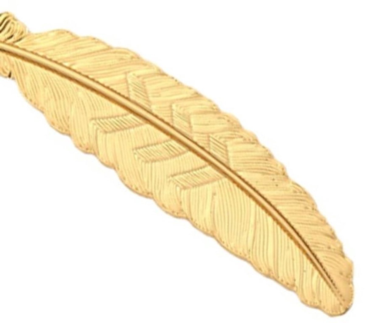 Metalen Veer Boekmarker met Veren Tassel - Retro Stijl in Goud
