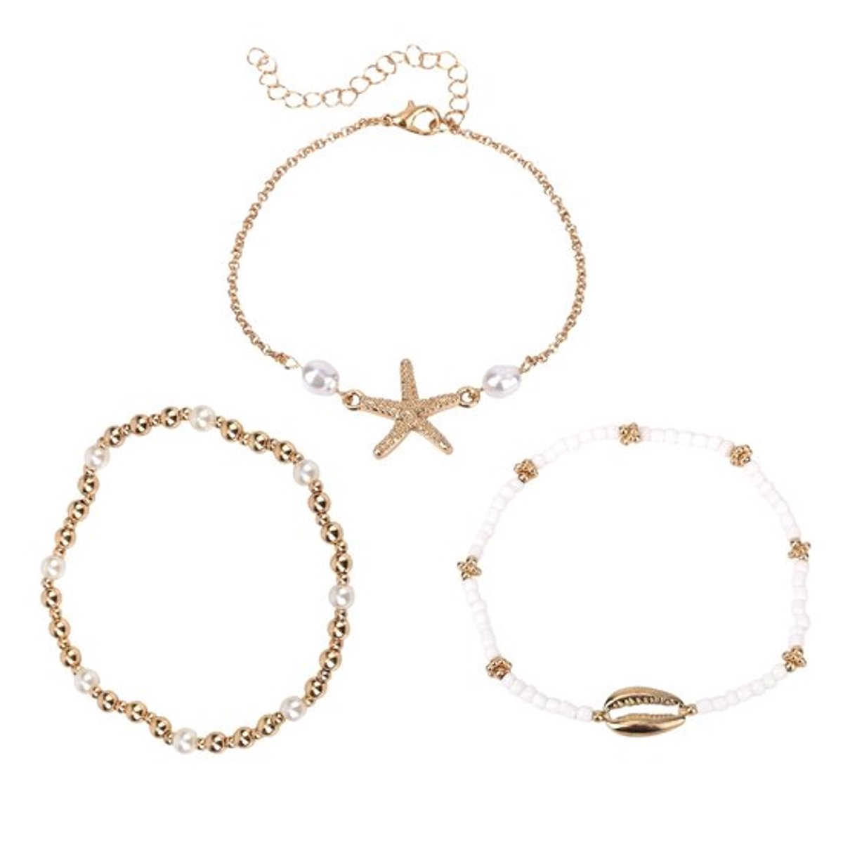 Allecto - Shell Anklets - Boho Enkelbandjes - Elegante stijl voor dames - Perfect