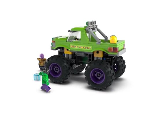 LEGO Marvel De Hulk Truck vs. Thanos Bouwbaar Superhelden Speelgoed voor Kinderen met Minifiguren 76312
