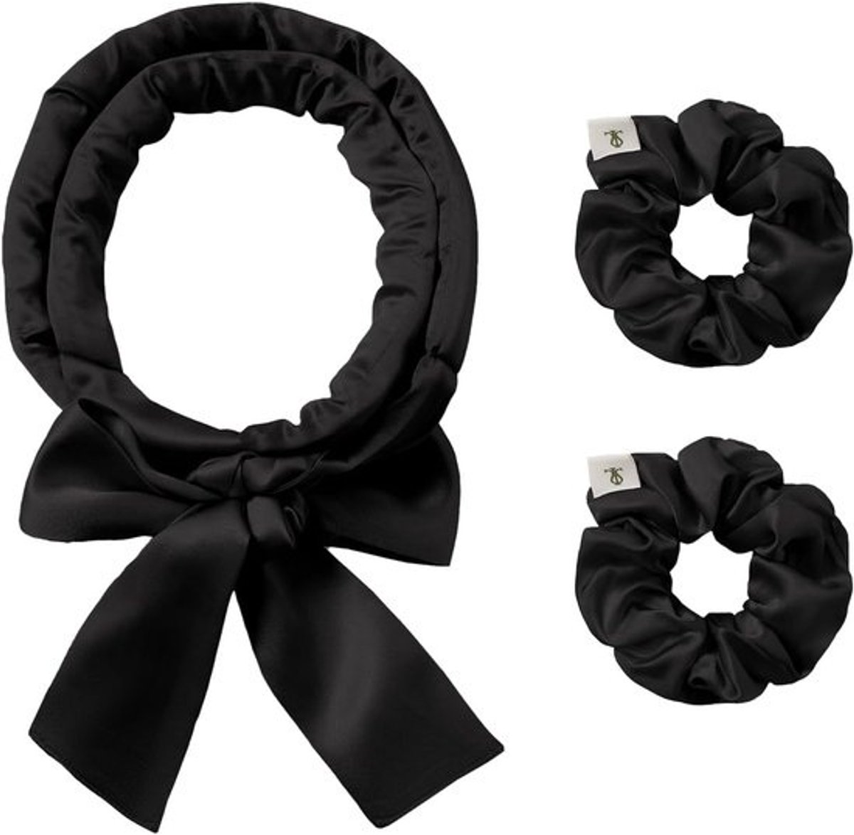 Haar Krul Set - Hittevrije Krullers - Mooie Krullen Maken - 100% Zijde Gevuld - 180cm Lengte - Zwart