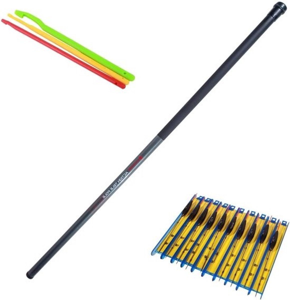 Telescoophengel Set - Vaste hengel Vishengel - Vissen vanaf de kant - Voorzien van elastiek - 5 meter - Multi