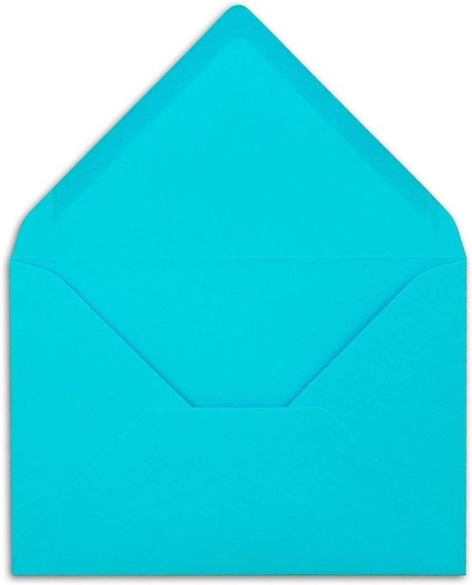DIN C6 Enveloppen - Briefpapier Papieren enveloppen - Uitnodigingen Versturen - Zonder venster - 11.5 x 16.3 cm - Turquoise