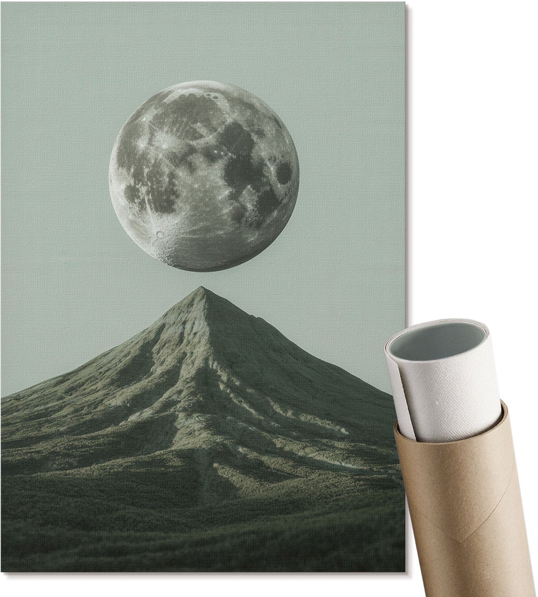Coloray Canvas Poster Polycanvas - Mijmering En Elegantie, Zwart-wit - A2 - Beige Decoratie - Rechthoek - Canvasposter - Kantoor - Rustiek