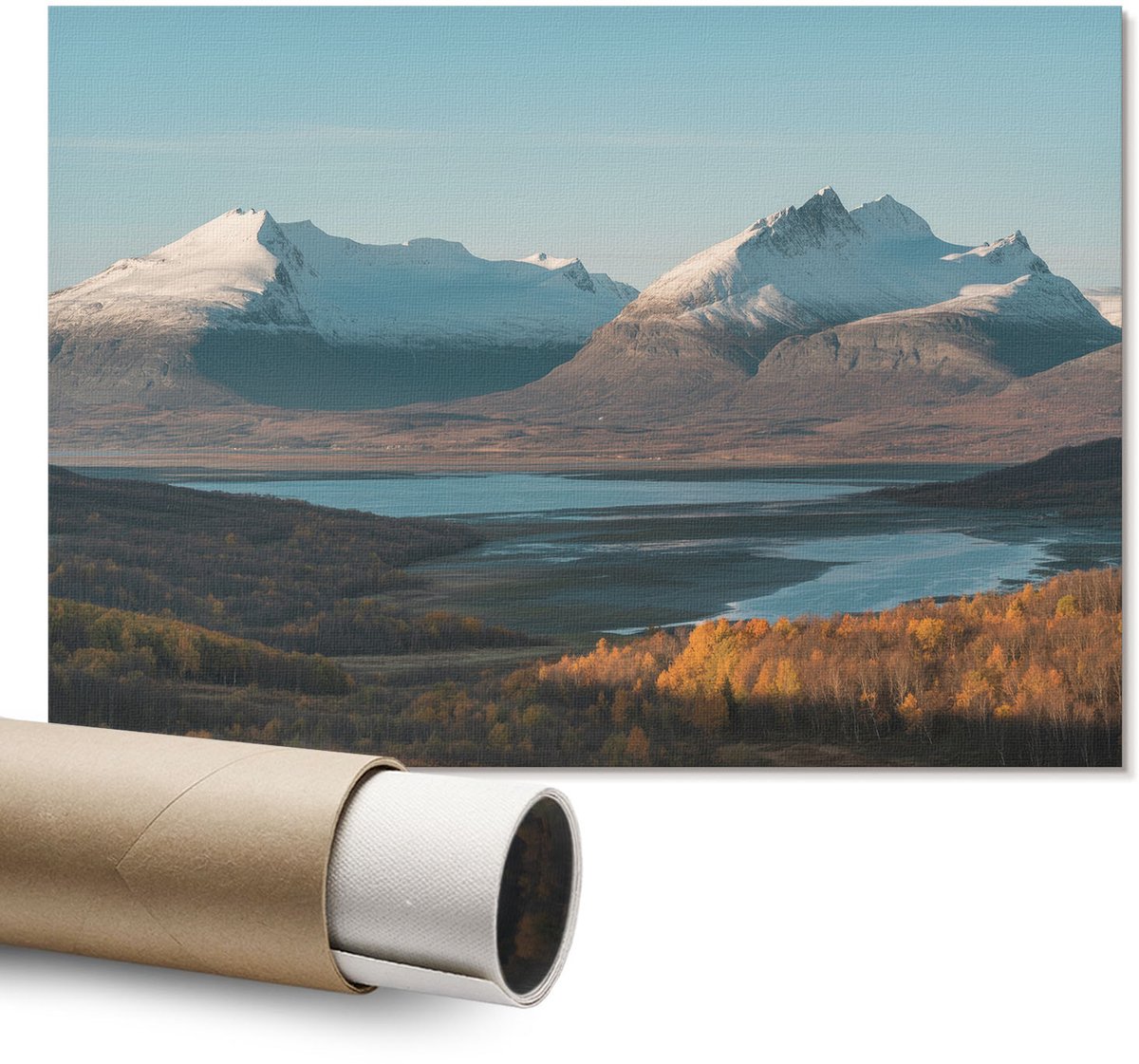 Coloray Polycanvas Wandposter - Kleurrijk Portret, Illustratie - A1 - Rood Design - Rechthoek - Canvasposter - Woonkamer - Expressief