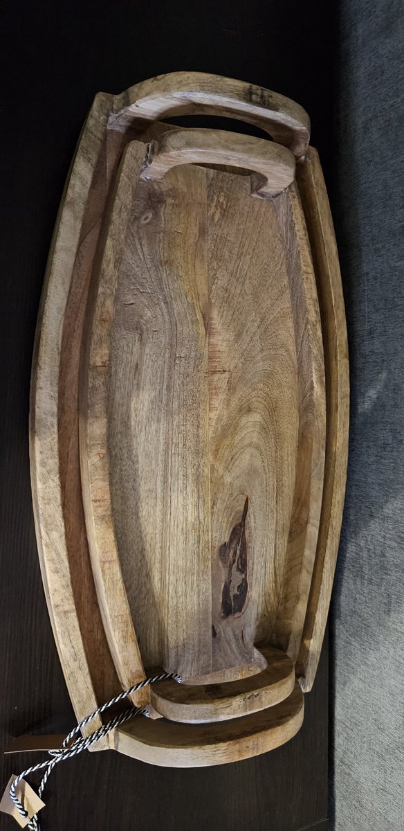 Houten dienblad, set van 2  - Modern