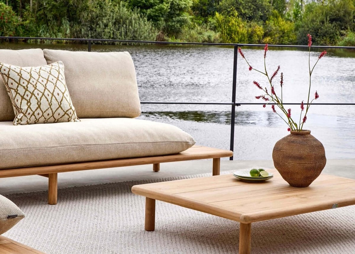 Apple Bee Sling canapé lounge 3 places gauche - Teak - 242 cm